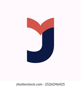 Book Lettermark Letter j Logo Template