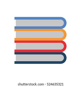 Icono de educación biblioteca libro ilustración vectorial diseño gráfico
