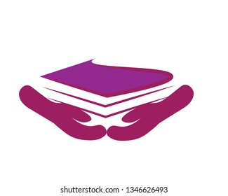 book library icon logo vector