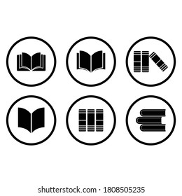 book & library icon vector symbol isolated illustration white background