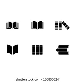 book & library icon vector symbol isolated illustration white background