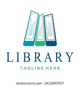 book or library logo for bookstores, book companies, publishers, encyclopedias, libraries, education, digital books, vectors