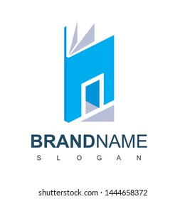 Book For Library Logo Design Vector