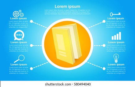 Biblioteca de Libros Leer Educación Escolar Conocimiento Concepto Vector Plano Ilustración