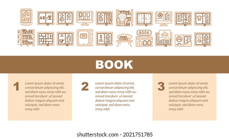 Vector de plantilla de encabezado de página web de la tienda de la biblioteca de libros. Equipo De Lectura Electrónica E Intérprete Gadget, Tienda De Libros Y Sillón, Literatura Empresarial E Ilustración De Comics