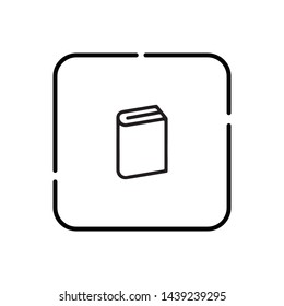 Book, library symbol vector icon,