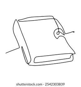 Biblioteca de libros Vector Line Art Diseño gráfico