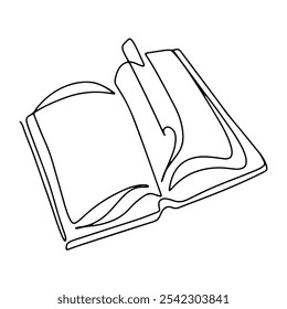 Biblioteca de libros Vector Line Art Diseño gráfico