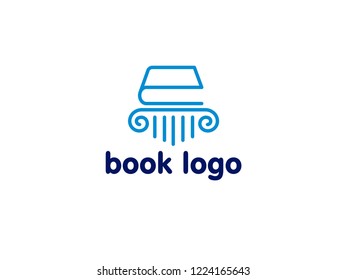 the book lies on the column logo
