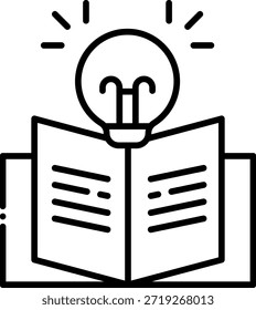 Book with Light Bulb Icon, Idea Concept