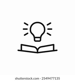 Buch Glühbirne Wissen Symbol Vektor