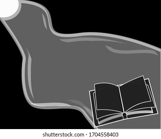 Libro en la luz en la oscuridad