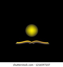 book with Light effect, vector illustration.