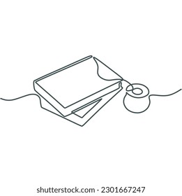 book line art drawing vector