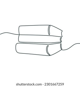 vector de dibujo de línea de libro