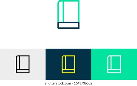 Book line art icon vector 
