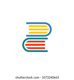 book line art logo template