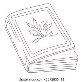 Book line art. Reading and literature. Vector.