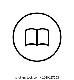 book line art vector icon - ui icon vector
