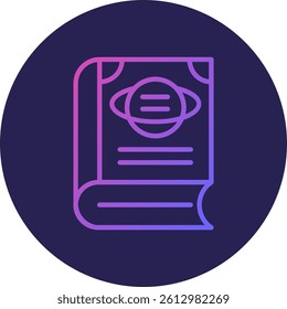 Book Line Circle Gradient Style
