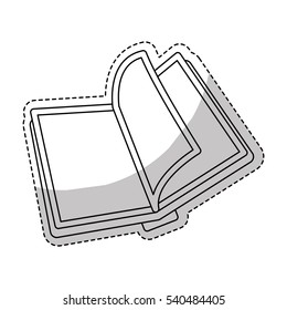 book line design sticker image vector illustration design 