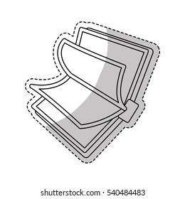 book line design sticker image vector illustration design 