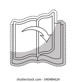 book line design sticker image vector illustration design 