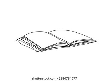 book line drawing style, Continuous one line vector illustration