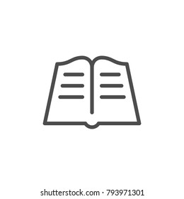 Book line icon