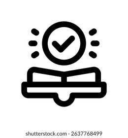 book line icon. Clean and minimalist vector icon for websites, mobile apps, presentations, and logos. Fully scalable and customizable for any project.