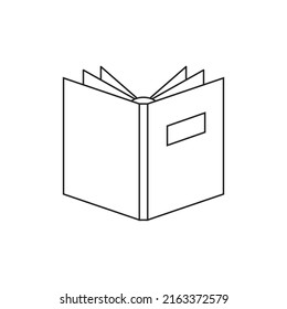 Book line icon design isolated on white background