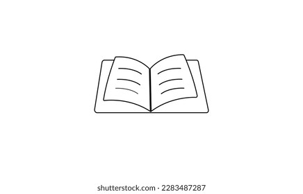 Book line icon design isolated on background. Icon illustration.