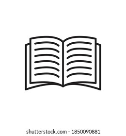 Book line icon design. vector illustration on white background. 