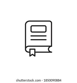 Diseño de iconos de línea de libro. ilustración vectorial sobre fondo blanco. 