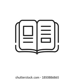 Book line icon design. vector illustration on white background. 