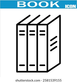 
Book line icon. Editable stroke. For website marketing design, logo, app, template,  etc. Vector illustration .EPS 10.
