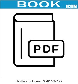 
Book line icon. Editable stroke. For website marketing design, logo, app, template,  etc. Vector illustration .EPS 10.

