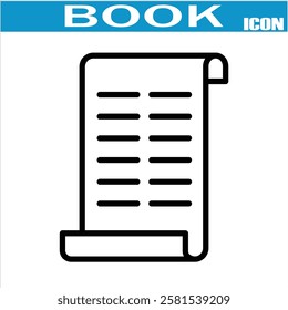 
Book line icon. Editable stroke. For website marketing design, logo, app, template,  etc. Vector illustration .EPS 10.
