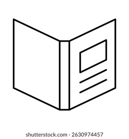 Book Line Icon Editable Stroke. Education, Study, Library, Reading, Science, Student, Graduation, Bookstore Icons Vector Illustration