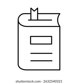Book Line Icon Editable Stroke. Education, Study, Library, Reading, Science, Student, Graduation, Bookstore Icons Vector Illustration