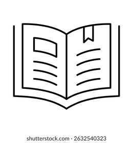 Book Line Icon Editable Stroke. Education, Study, Library, Reading, Science, Student, Graduation, Bookstore Icons Vector Illustration