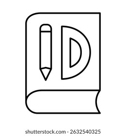 Book Line Icon Editable Stroke. Education, Study, Library, Reading, Science, Student, Graduation, Bookstore Icons Vector Illustration