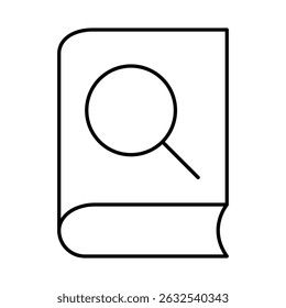 Icono de línea de libro Trazo editable. Educación, Estudio, Biblioteca, Lectura, Ciencia, Estudiante, Graduación, Iconos de librería Ilustración vectorial