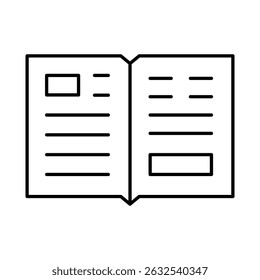 Book Line Icon Editable Stroke. Education, Study, Library, Reading, Science, Student, Graduation, Bookstore Icons Vector Illustration