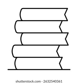 Book Line Icon Editable Stroke. Education, Study, Library, Reading, Science, Student, Graduation, Bookstore Icons Vector Illustration