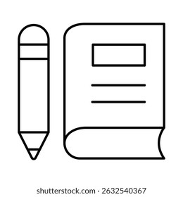 Icono de línea de libro Trazo editable. Educación, Estudio, Biblioteca, Lectura, Ciencia, Estudiante, Graduación, Iconos de librería Ilustración vectorial