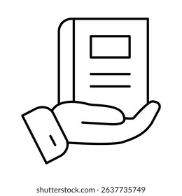 Book Line Icon. E-learning, Education, Teaching, Online Study Icons Editable Stroke Vector Illustration