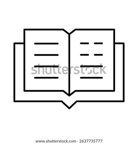 Book Line Icon. E-learning, Education, Teaching, Online Study Icons Editable Stroke Vector Illustration