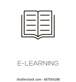 Book line icon. High quality black outline Logo for web site design and mobile apps. Vector illustration on a white background.