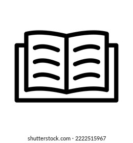 gráfico vectorial de icono de línea de libro
